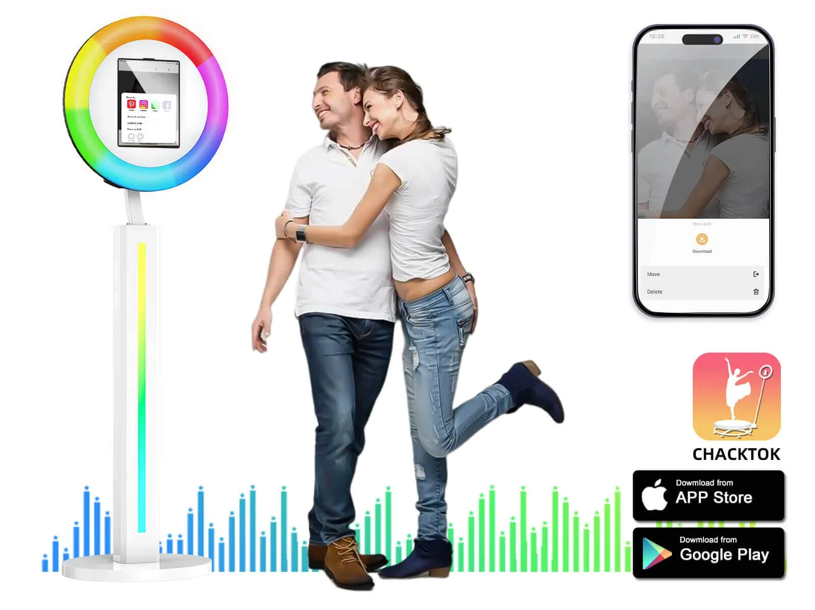 ChackTok Ipad Photo Booth With Light Strip