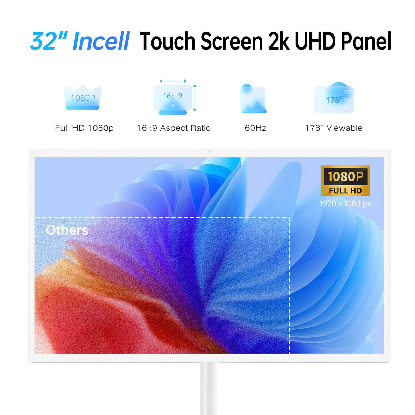 32 Incell Touch Screen 2k UHD Panel